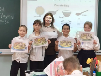 Масленица на уроке Английского языка  в 4б классе