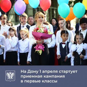 Приемная кампания в первые классы на Дону стартует с апреля